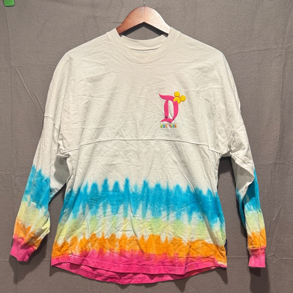 Disney Spirit Jersey Multicolor Tie Dye Long Sleeve Tee